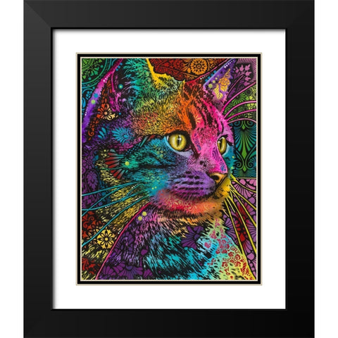 Felis Black Modern Wood Framed Art Print with Double Matting by Dean Russo Collection