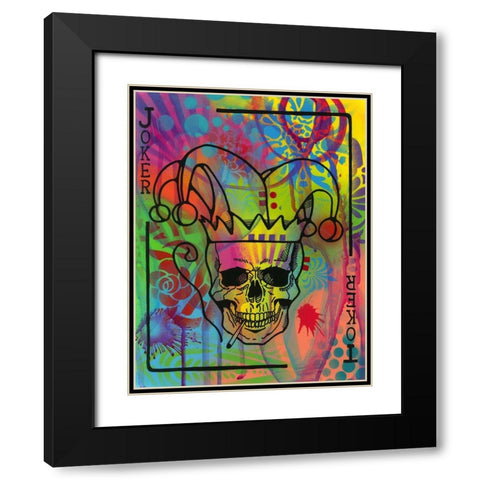 Jokers Wild Black Modern Wood Framed Art Print with Double Matting by Dean Russo Collection