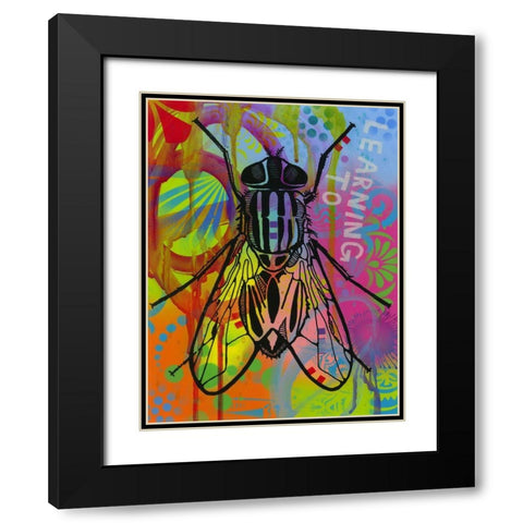Leaning to Fly Black Modern Wood Framed Art Print with Double Matting by Dean Russo Collection