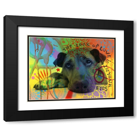 The Look of Love Black Modern Wood Framed Art Print with Double Matting by Dean Russo Collection