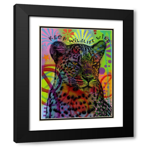 Keep Wildlife Wild Black Modern Wood Framed Art Print with Double Matting by Dean Russo Collection