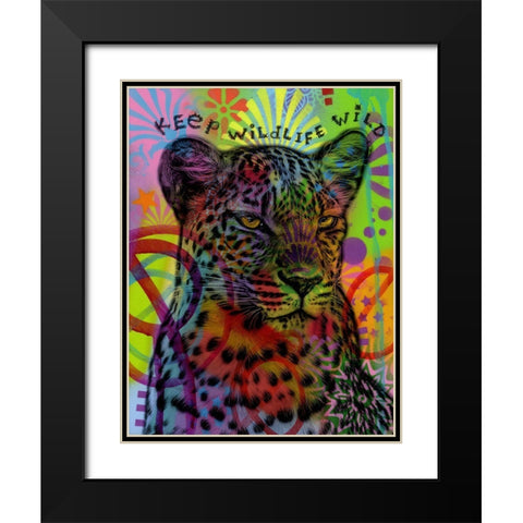 Keep Wildlife Wild Black Modern Wood Framed Art Print with Double Matting by Dean Russo Collection