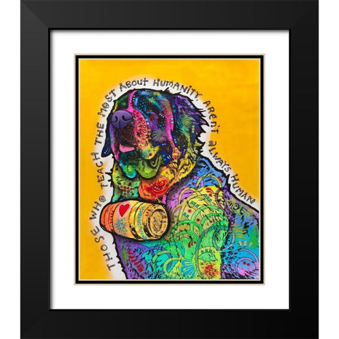 Humanity Black Modern Wood Framed Art Print with Double Matting by Dean Russo Collection