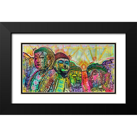 Mt Peacemore Black Modern Wood Framed Art Print with Double Matting by Dean Russo Collection