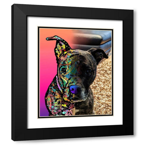 Julie Reed_Shiloh Black Modern Wood Framed Art Print with Double Matting by Dean Russo Collection