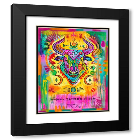Taurus Black Modern Wood Framed Art Print with Double Matting by Dean Russo Collection