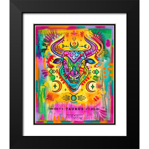 Taurus Black Modern Wood Framed Art Print with Double Matting by Dean Russo Collection