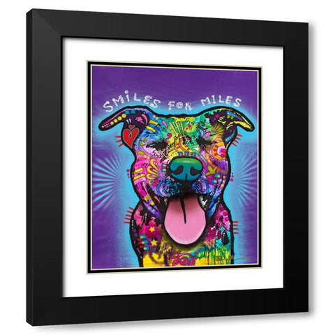 Smiles for Miles Black Modern Wood Framed Art Print with Double Matting by Dean Russo Collection