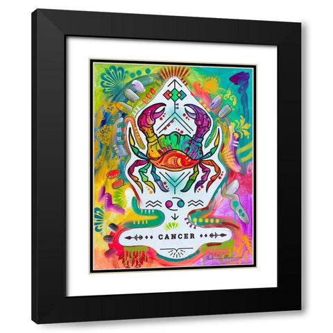 Cancer Black Modern Wood Framed Art Print with Double Matting by Dean Russo Collection