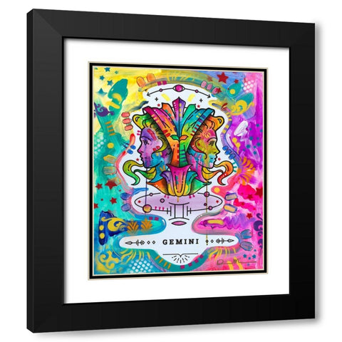 Gemini Black Modern Wood Framed Art Print with Double Matting by Dean Russo Collection