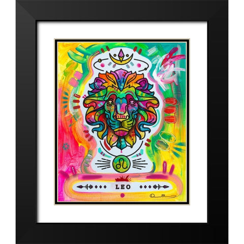 Leo Black Modern Wood Framed Art Print with Double Matting by Dean Russo Collection