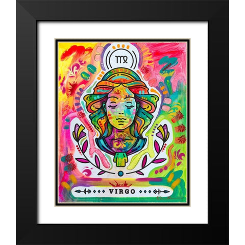 Virgo Black Modern Wood Framed Art Print with Double Matting by Dean Russo Collection