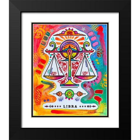 Libra Black Modern Wood Framed Art Print with Double Matting by Dean Russo Collection