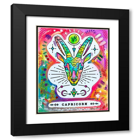 Capricorn Black Modern Wood Framed Art Print with Double Matting by Dean Russo Collection