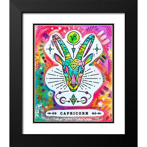 Capricorn Black Modern Wood Framed Art Print with Double Matting by Dean Russo Collection