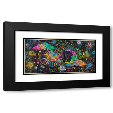 Cosmos Black Modern Wood Framed Art Print with Double Matting by Dean Russo Collection