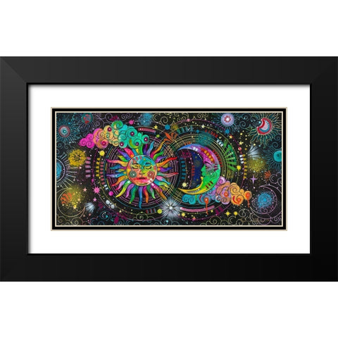 Cosmos Black Modern Wood Framed Art Print with Double Matting by Dean Russo Collection