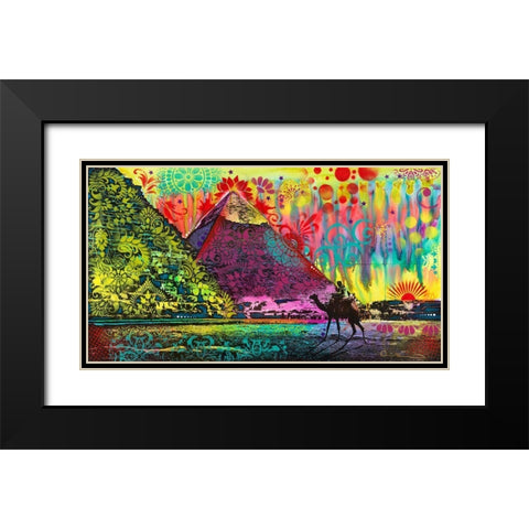 Sunset at Cheops Black Modern Wood Framed Art Print with Double Matting by Dean Russo Collection