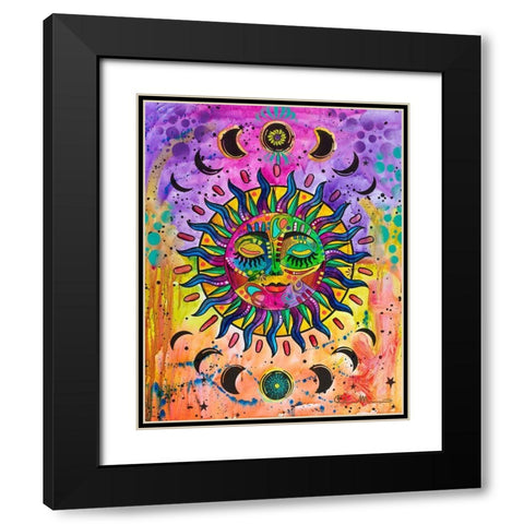 Sun Black Modern Wood Framed Art Print with Double Matting by Dean Russo Collection