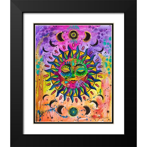 Sun Black Modern Wood Framed Art Print with Double Matting by Dean Russo Collection