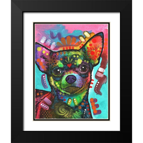 Chi Black Modern Wood Framed Art Print with Double Matting by Dean Russo Collection