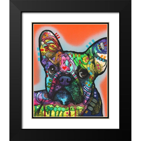 French Black Modern Wood Framed Art Print with Double Matting by Dean Russo Collection