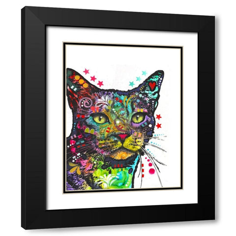 Green Eyes Black Modern Wood Framed Art Print with Double Matting by Dean Russo Collection