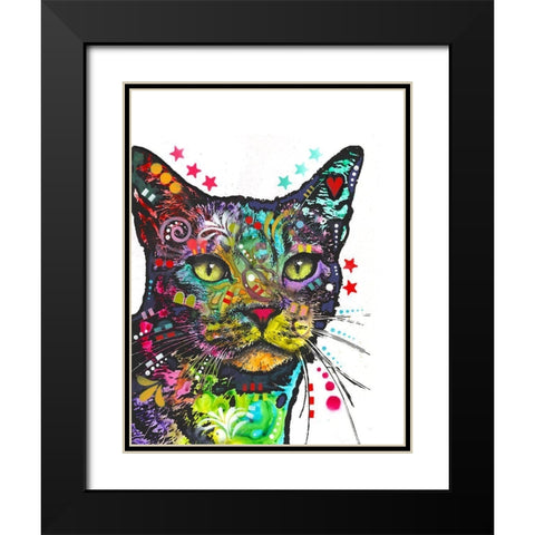 Green Eyes Black Modern Wood Framed Art Print with Double Matting by Dean Russo Collection