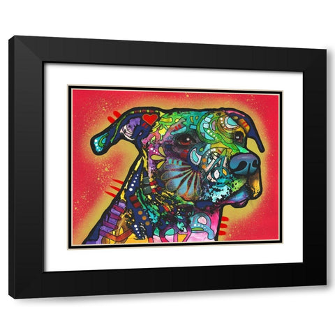 Horizon Black Modern Wood Framed Art Print with Double Matting by Dean Russo Collection