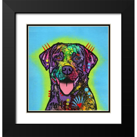 Lab Black Modern Wood Framed Art Print with Double Matting by Dean Russo Collection