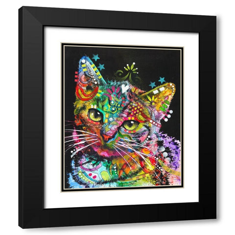 Star Kitten Black Modern Wood Framed Art Print with Double Matting by Dean Russo Collection