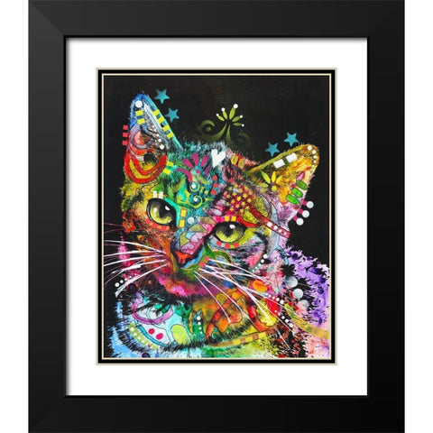 Star Kitten Black Modern Wood Framed Art Print with Double Matting by Dean Russo Collection