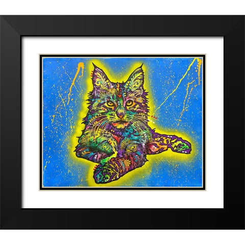 Maine Coon 2 Black Modern Wood Framed Art Print with Double Matting by Dean Russo Collection