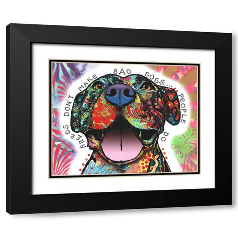 Bad Dogs Black Modern Wood Framed Art Print with Double Matting by Dean Russo Collection