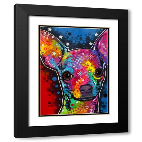 Bubble Chi Black Modern Wood Framed Art Print with Double Matting by Dean Russo Collection