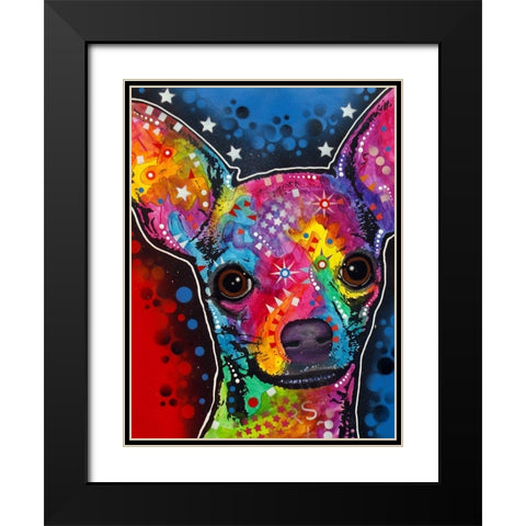 Bubble Chi Black Modern Wood Framed Art Print with Double Matting by Dean Russo Collection