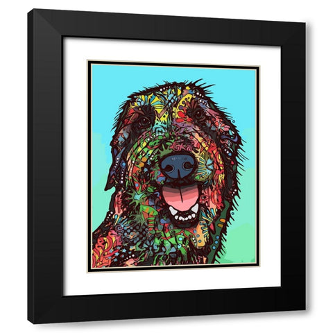 Funny Feeling Black Modern Wood Framed Art Print with Double Matting by Dean Russo Collection