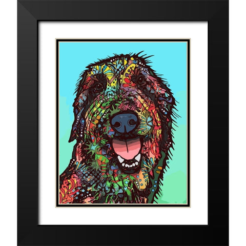 Funny Feeling Black Modern Wood Framed Art Print with Double Matting by Dean Russo Collection