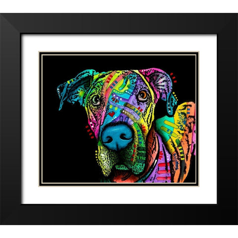 Indelible Dane Black Modern Wood Framed Art Print with Double Matting by Dean Russo Collection