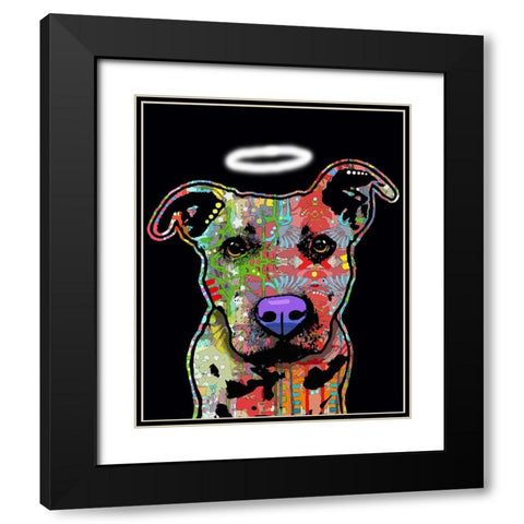 Innocent Black Modern Wood Framed Art Print with Double Matting by Dean Russo Collection