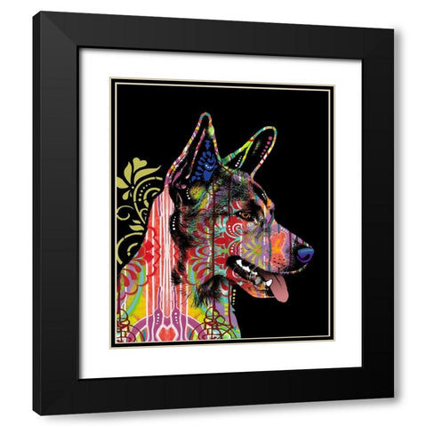 Love Is Here Black Modern Wood Framed Art Print with Double Matting by Dean Russo Collection