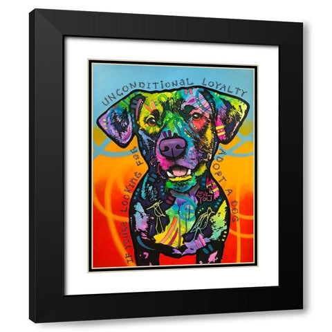 Unconditional Loyalty Black Modern Wood Framed Art Print with Double Matting by Dean Russo Collection