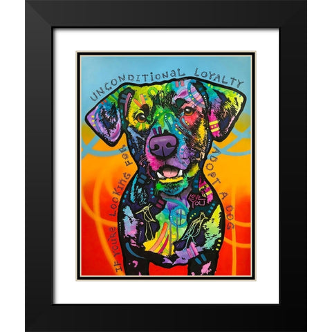 Unconditional Loyalty Black Modern Wood Framed Art Print with Double Matting by Dean Russo Collection