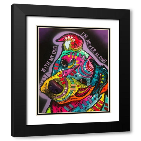 With My Dog Black Modern Wood Framed Art Print with Double Matting by Dean Russo Collection
