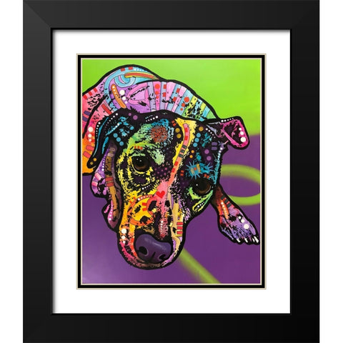 Indelible Jack Black Modern Wood Framed Art Print with Double Matting by Dean Russo Collection