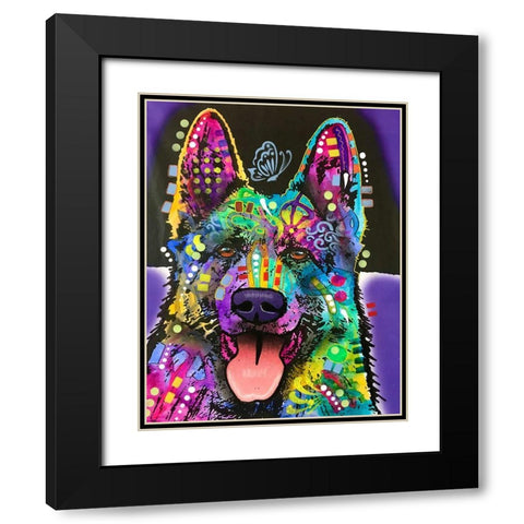 Butterfly Shepherd Black Modern Wood Framed Art Print with Double Matting by Dean Russo Collection