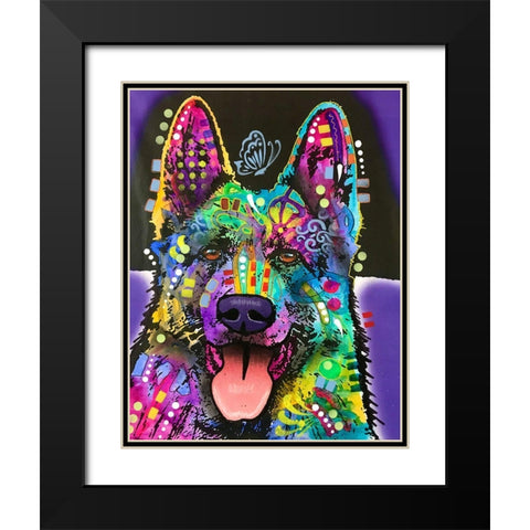 Butterfly Shepherd Black Modern Wood Framed Art Print with Double Matting by Dean Russo Collection