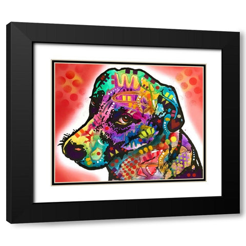 Dont Talk Black Modern Wood Framed Art Print with Double Matting by Dean Russo Collection