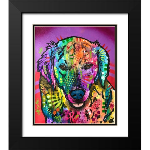 Luvin Retriever Black Modern Wood Framed Art Print with Double Matting by Dean Russo Collection