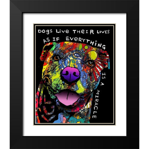 Miracle Black Modern Wood Framed Art Print with Double Matting by Dean Russo Collection